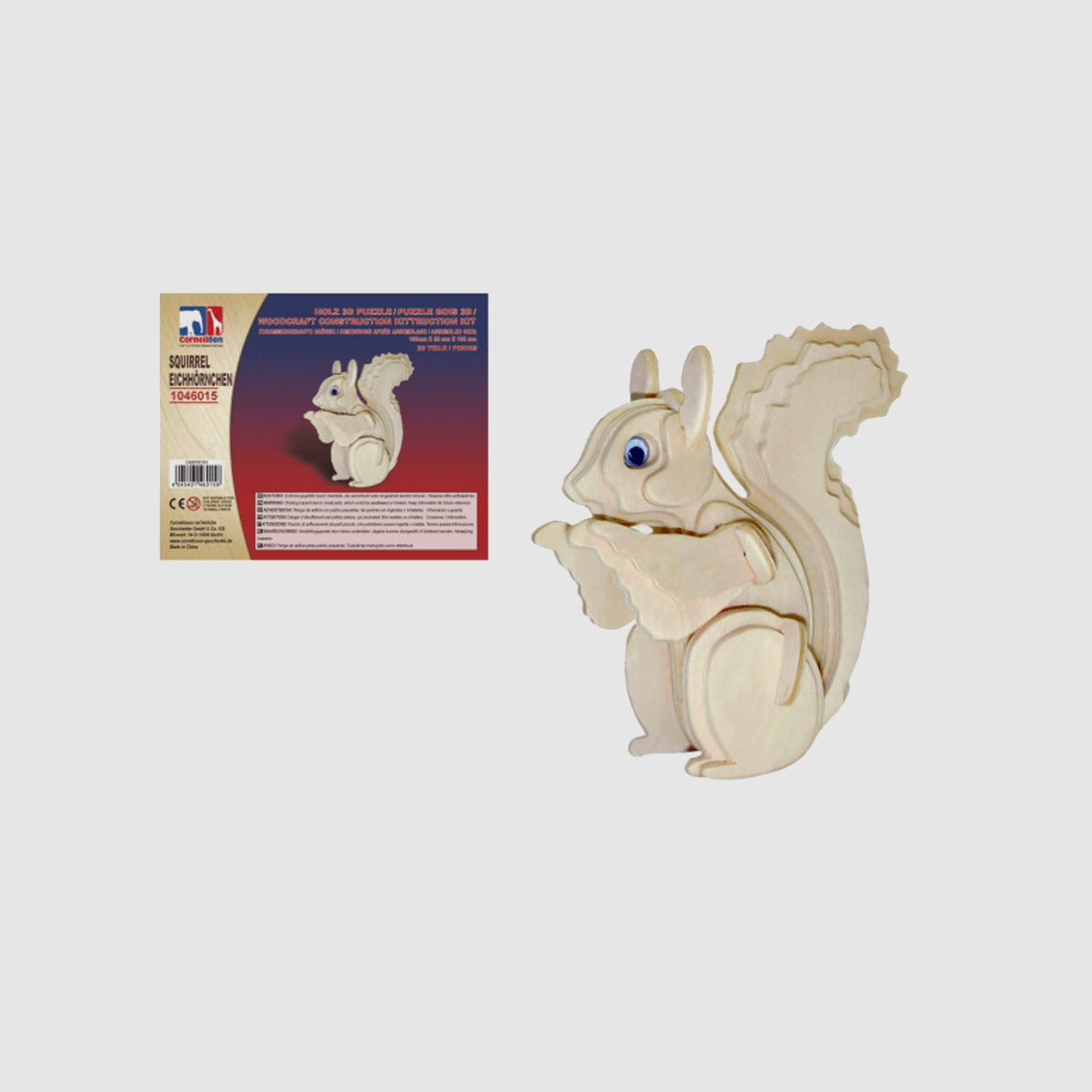 Puzzle 3D in legno scoiattolo
