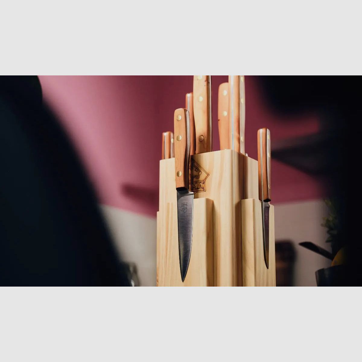 PUMA Küchenblock mit 8 Küchenmessern