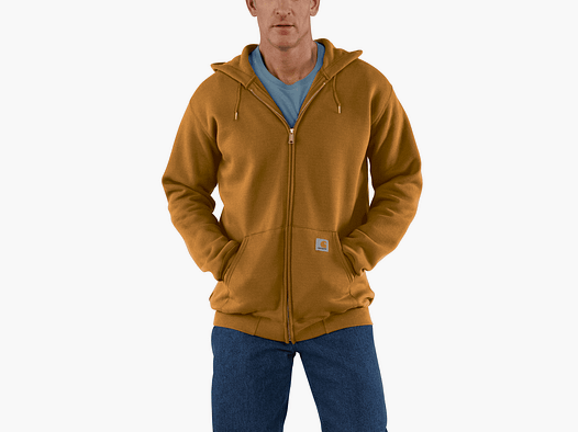 Carhartt Marquette Full-Zip Sweatshirt Mężczyźni Carhartt Brązowy XS