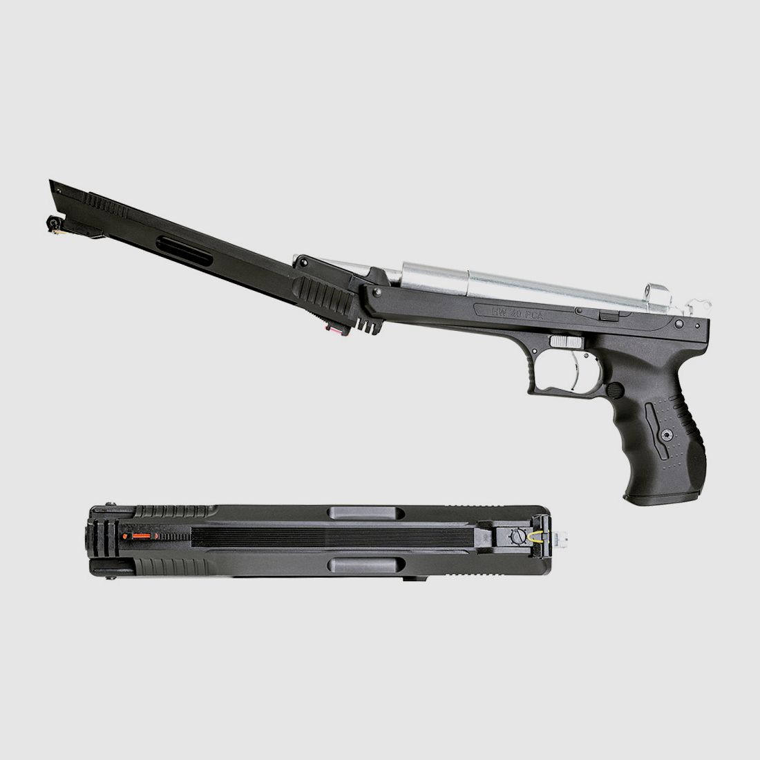 Vorkompressions Luftpistole Weihrauch HW 40 PCA Kaliber 4,5 mm (P18) + Diabolos Zielscheiben Koffer