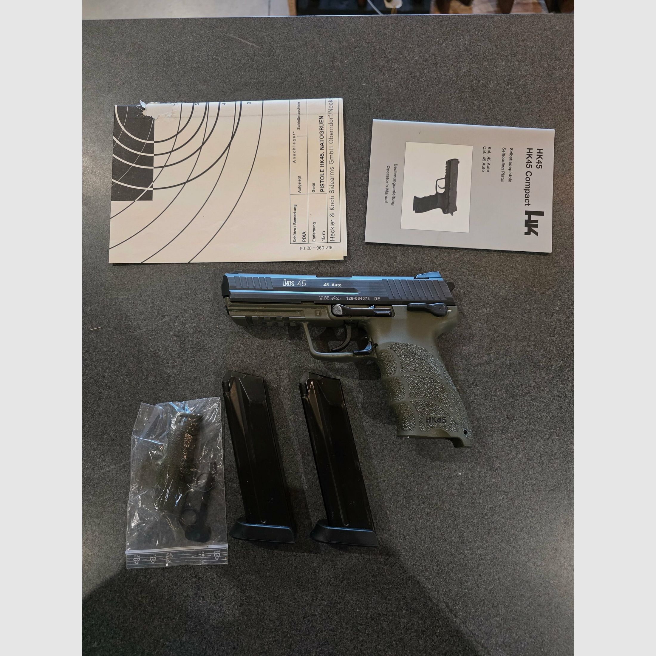 Pistolet HK 45 OD GREEN cal.45 ACP Occasion, image 5 sur 6