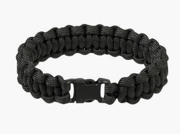 PARACORD-ARMBAND 15 MM - SCHWARZ