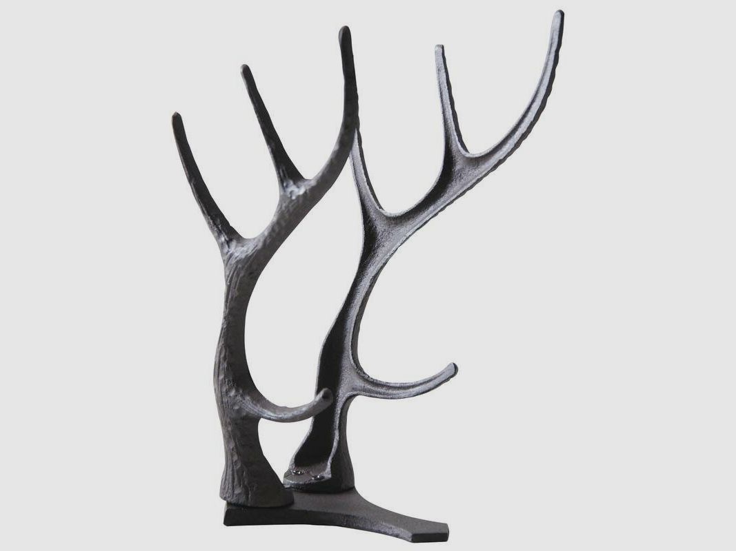 Lovergreen art of the table motif deer antler holder for 3 bottles