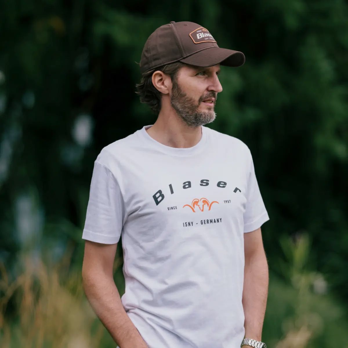 Cappello con distintivo Blaser