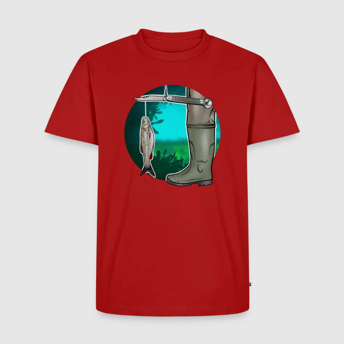 PUMA Men´s Premium T-Shirt „Waagemesser – Petri Heil"