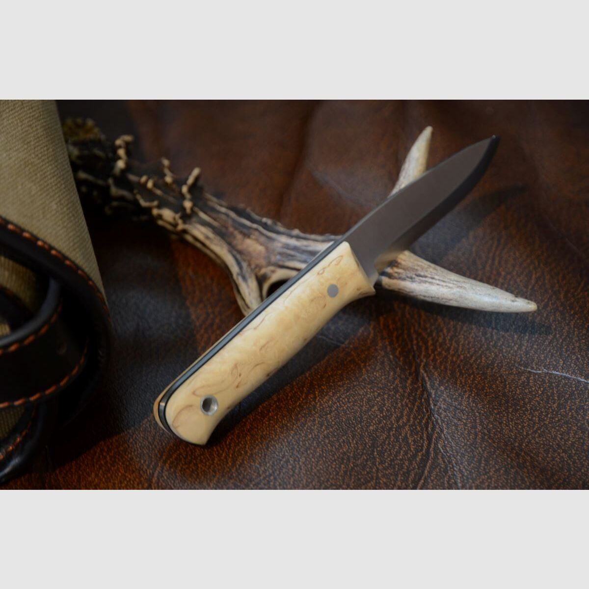 Alljagd jachtmes met esdoornhandvat, afbeelding 2 van 4