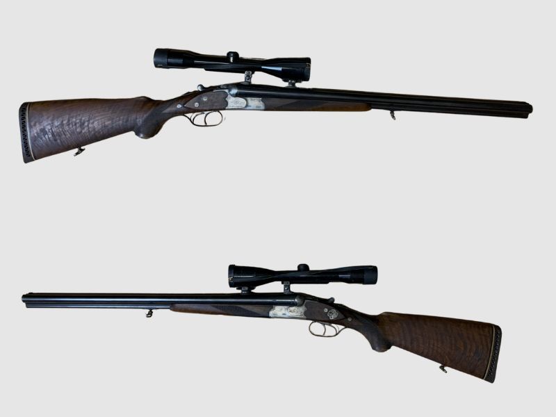 Drilling J.P. Sauer e Sohn Cal. 8x57 IR e 16/70 ZF. Hensoldt Wetzlar 6x42