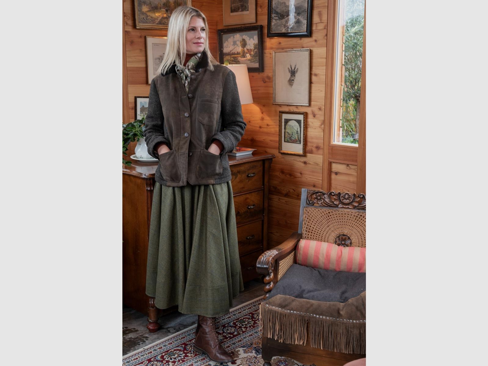 Meindl Lammfelljacke Potomac Damen in Natur (Braun), Bild 1 von 3