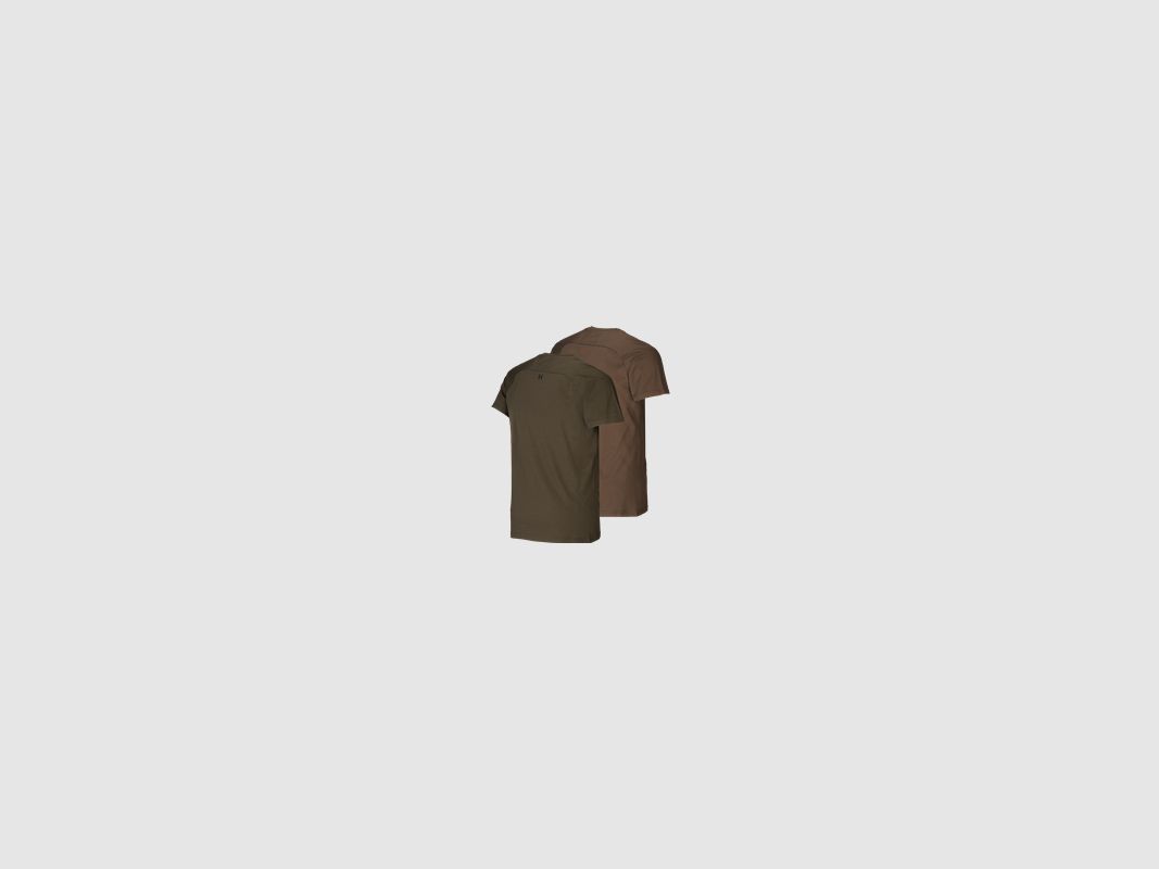 Härkila Logo T-Shirt 2er Pack Willow green/Slate brown