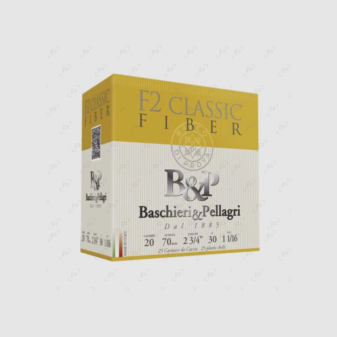 Loodschrotpatronen BASCHIERI & PELLAGRI CAL 20/70 - F2 CLASSIC FIBER