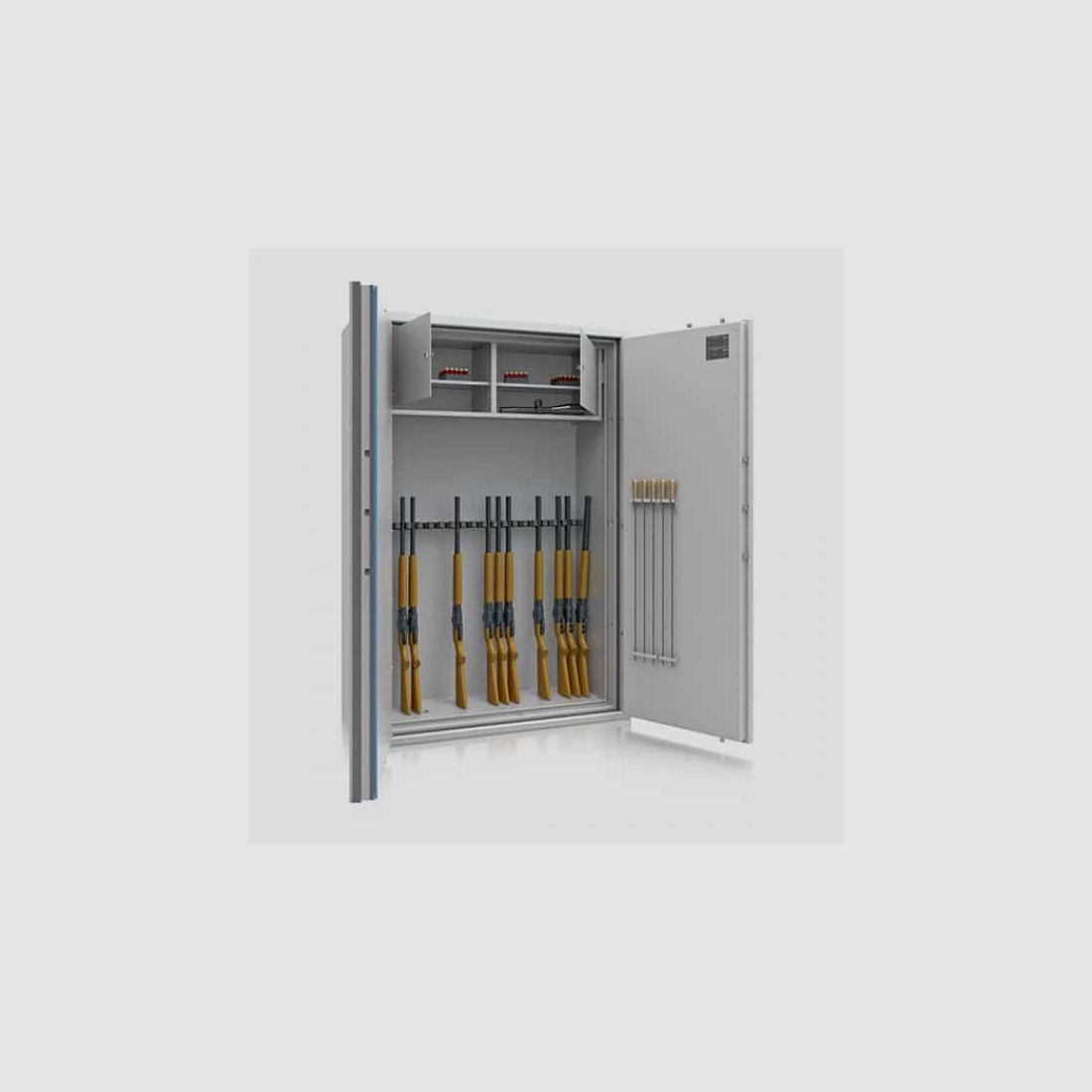Waffenschrank Stufe I – KD21 mit 21 Waffenhaltern