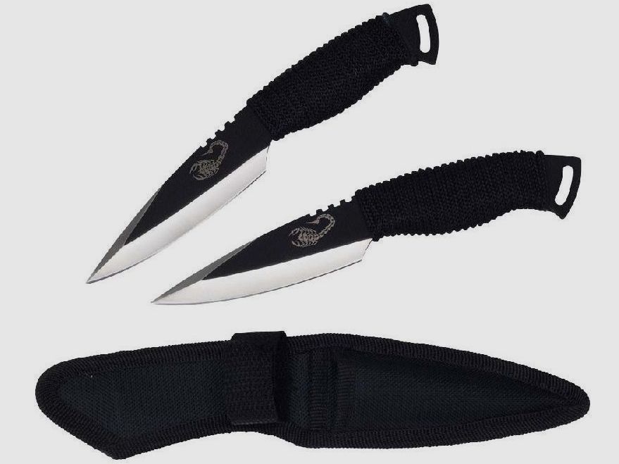 Messerset Scorpion 2 tlg. asymmetrische Klinge