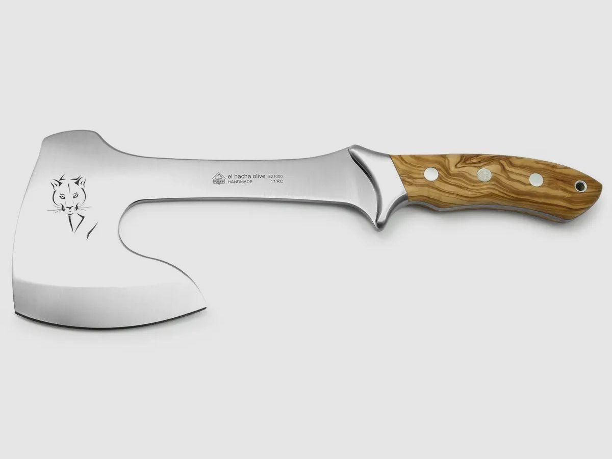 PUMA IP el hacha oliva, con cabeza de puma grabada a láser
