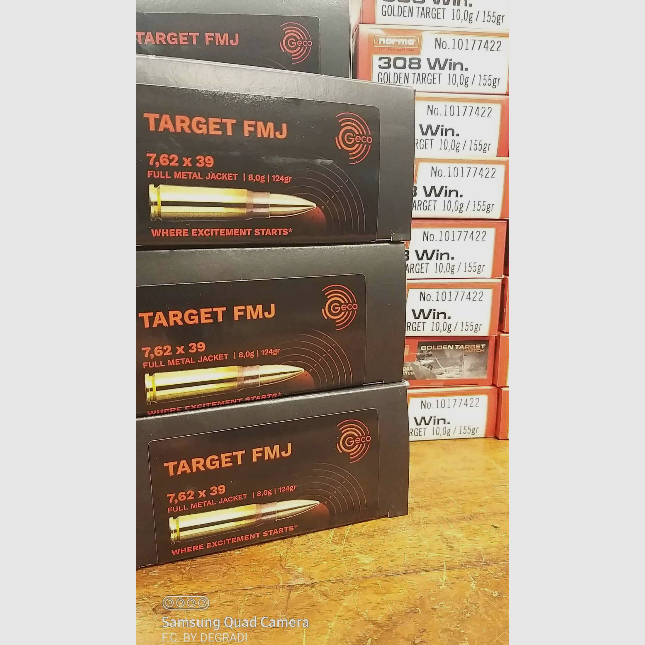 CARTUCCE GECO TARGET FMJ 7.62×39 124 gr, imagen 1 de 2