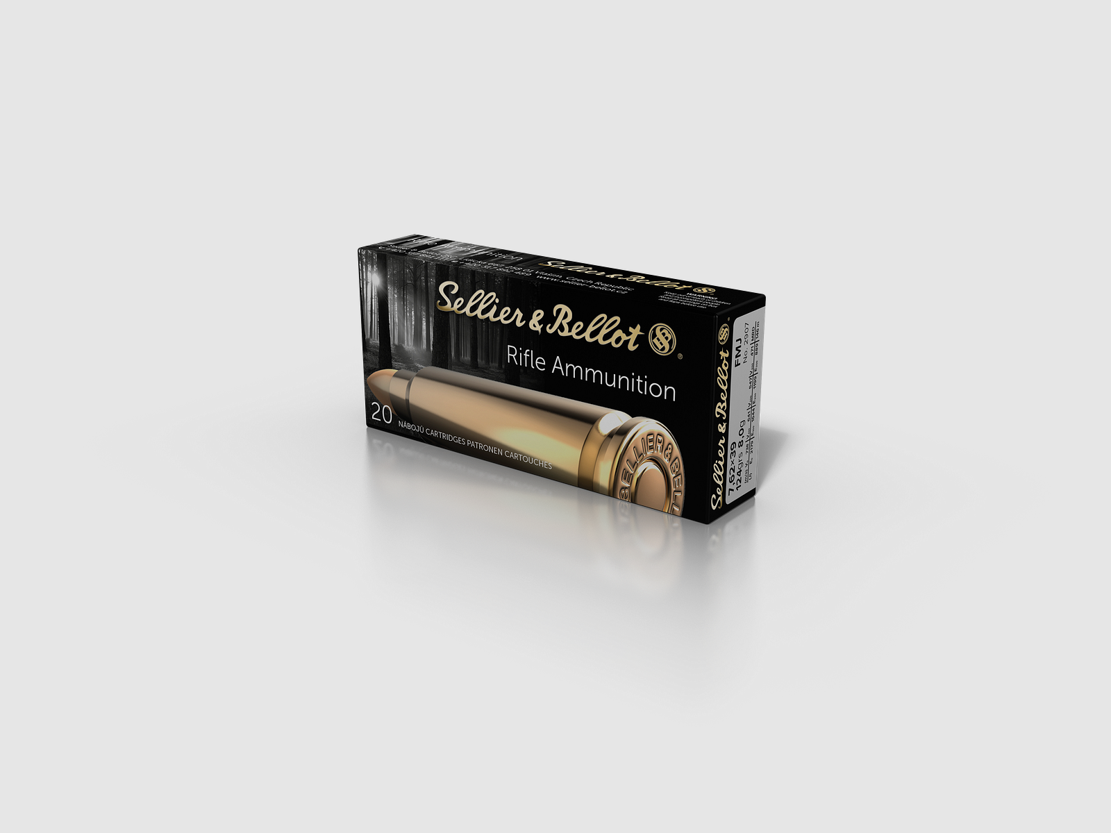 Sellier & Bellot Ammunicja Karabinowa 7,62 x 39 8g Full Metal Jacket, zdjęcie 1 z 2