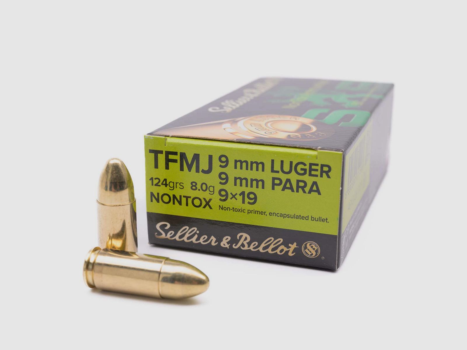 Sellier & Bellot 9 mm Luger TFMJ NonTox 8,0g/124grs.