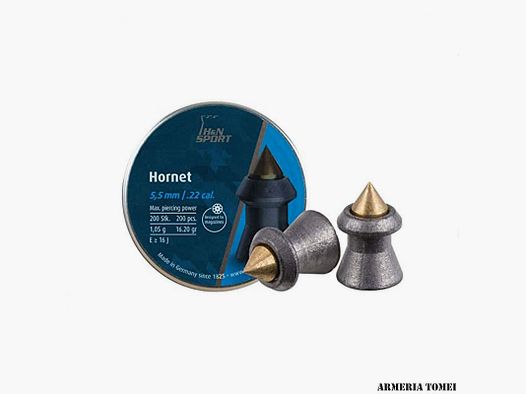 H & N – HORNET 5,5MM/.22 CAL 16.20GR CONF. 200 PZ.