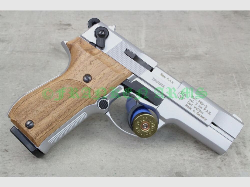 Umarex Walther P88 Compact 9mm P.A. nickelato con impugnature in legno