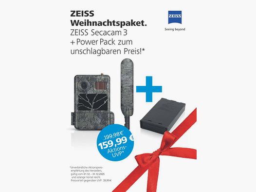 Carl Zeiss AG ZEISS Pakiet Świąteczny ZEISS Secacam 3 + Power Pack Kamera Leśna z kartą SIM