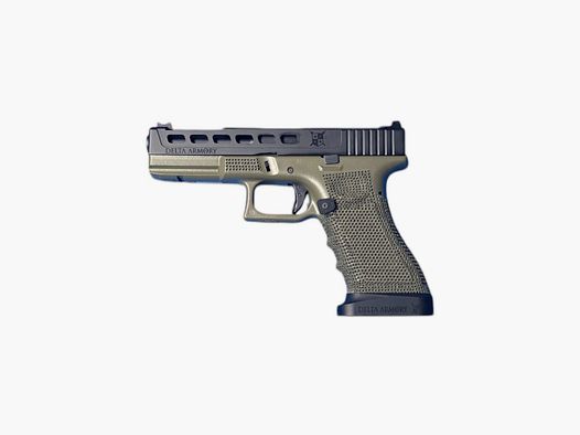 P06 GBB Airsoft Pistole mit Grip Stippling in Oliv | Delta Armory