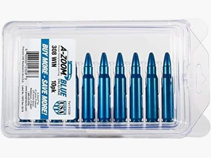 A-Zoom Dummy Cartridge Aluminum Anodized .308 Win. 10 Pieces