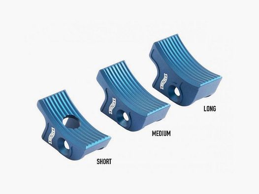 Walther Expert Abzugsschuh, gebogen, lang, blau