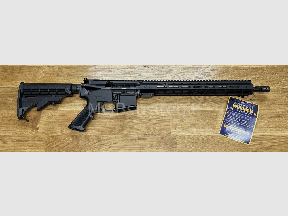 Windham Weaponry - halbautom. Büchse .223Rem RIFLE 16M4 SHAVED FRONT SIGHT - R16M4SFSMIT-16 - 15″ Windham Weaponry Aluminum M-LOK Free Float Handguard - 16" Lauf - Gewicht 2,88 kg ungeladen - System AR15 AR-15