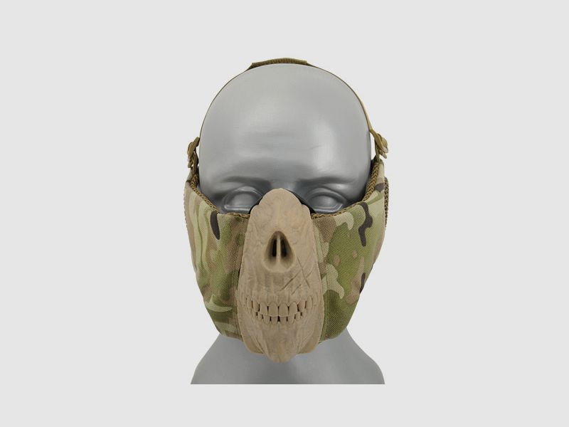 Half Face SKULL FACE Mask (PROTECTION EAR VERSION) - Multicamo [CS]