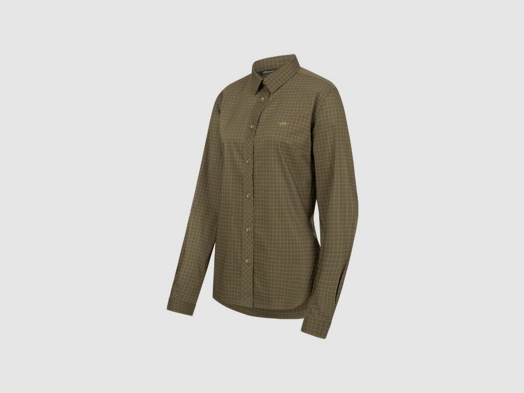 Blaser Stretch Bluse Sergia dark olive checked
