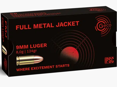 Geco 9mm FMJ 124 gr IPSC