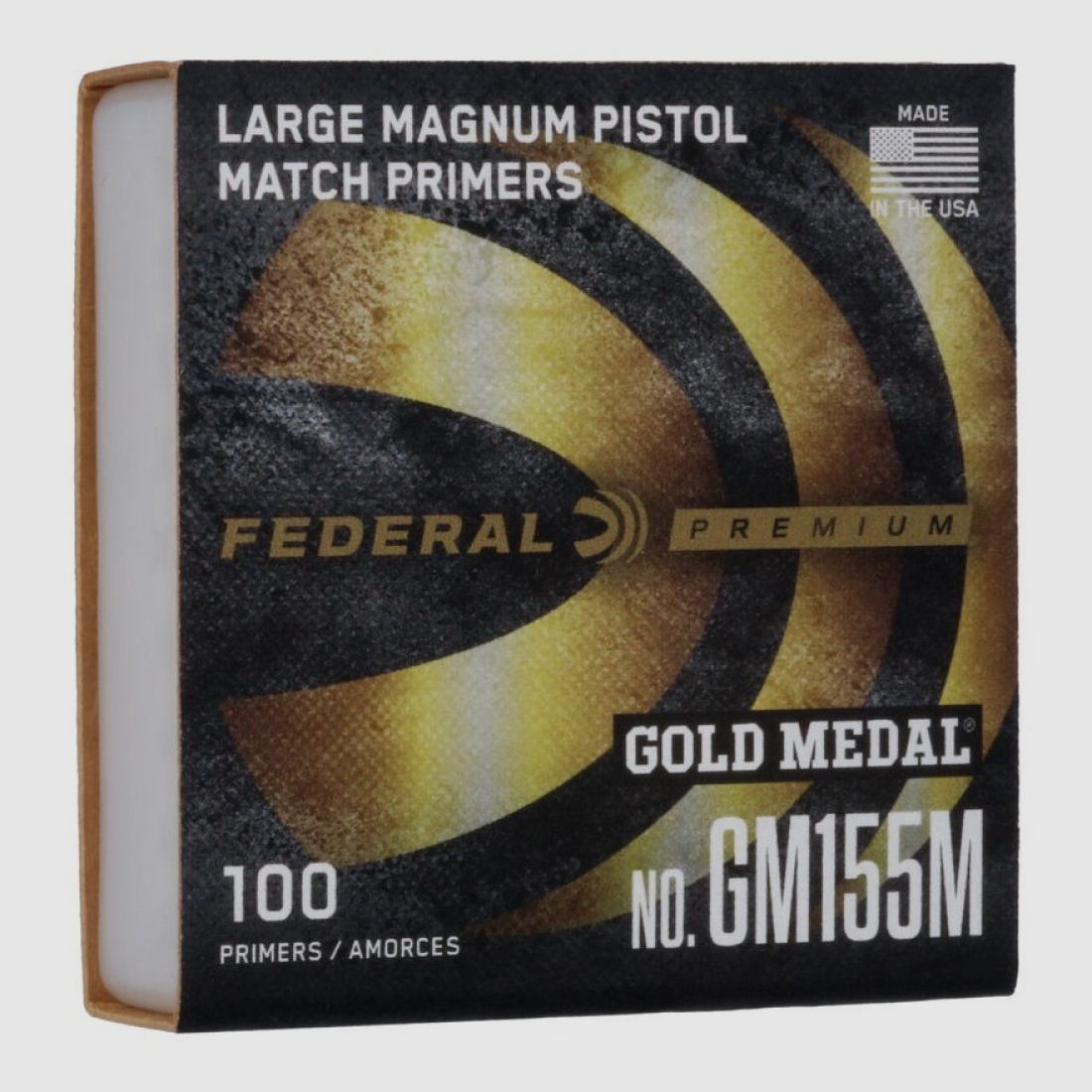 Federal GM155M Gold Medal Large Magnum Pistol Primer VE100