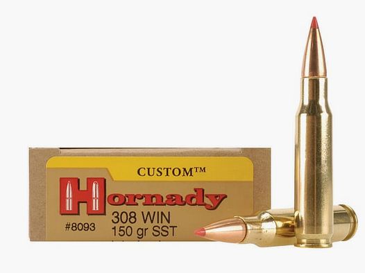 Hornady Custom .308 Win. 150GR SST 20 patronen