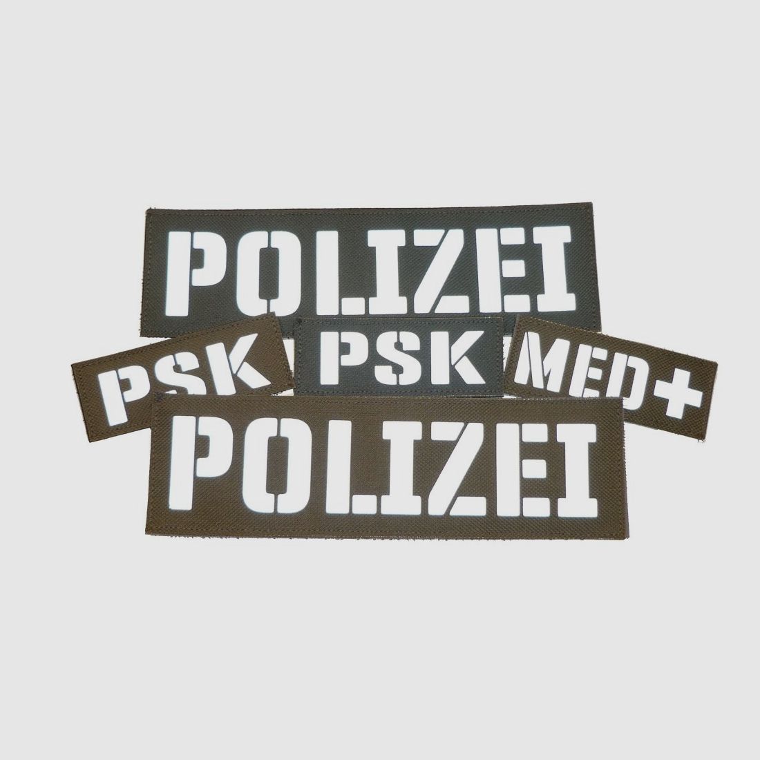Klettschild Nylon mit Reflexaufdruck - klein