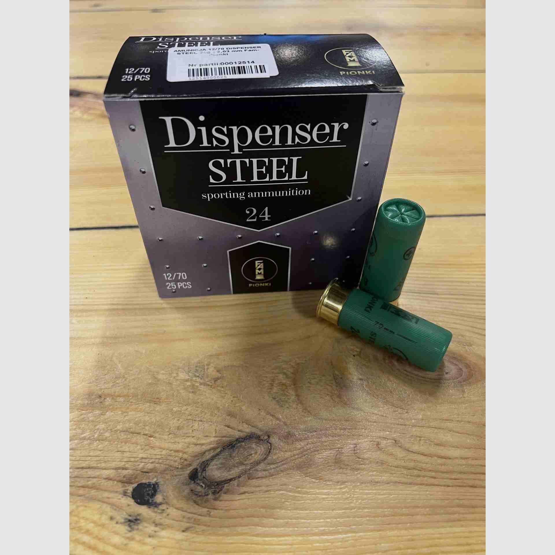 Pionki Dispenser Steel Spreder 12/70 24 grams str. 9 – 25 stk, billede 1 af 2