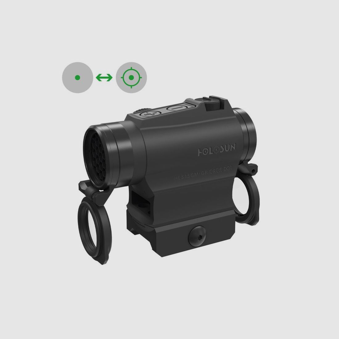 Holosun Reflexvisier HE515G-M-GR mit grünem Wechselabsehen: 2MOA Dot & 65MOA Circledot, Bild 1 von 8