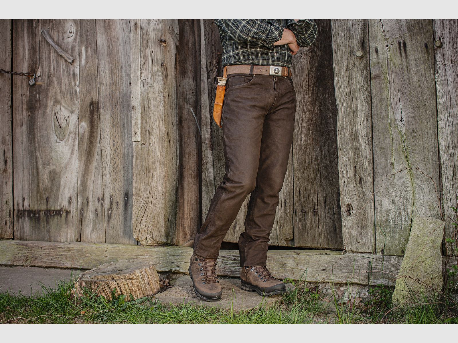 Heren Leren Jeans Buffalo