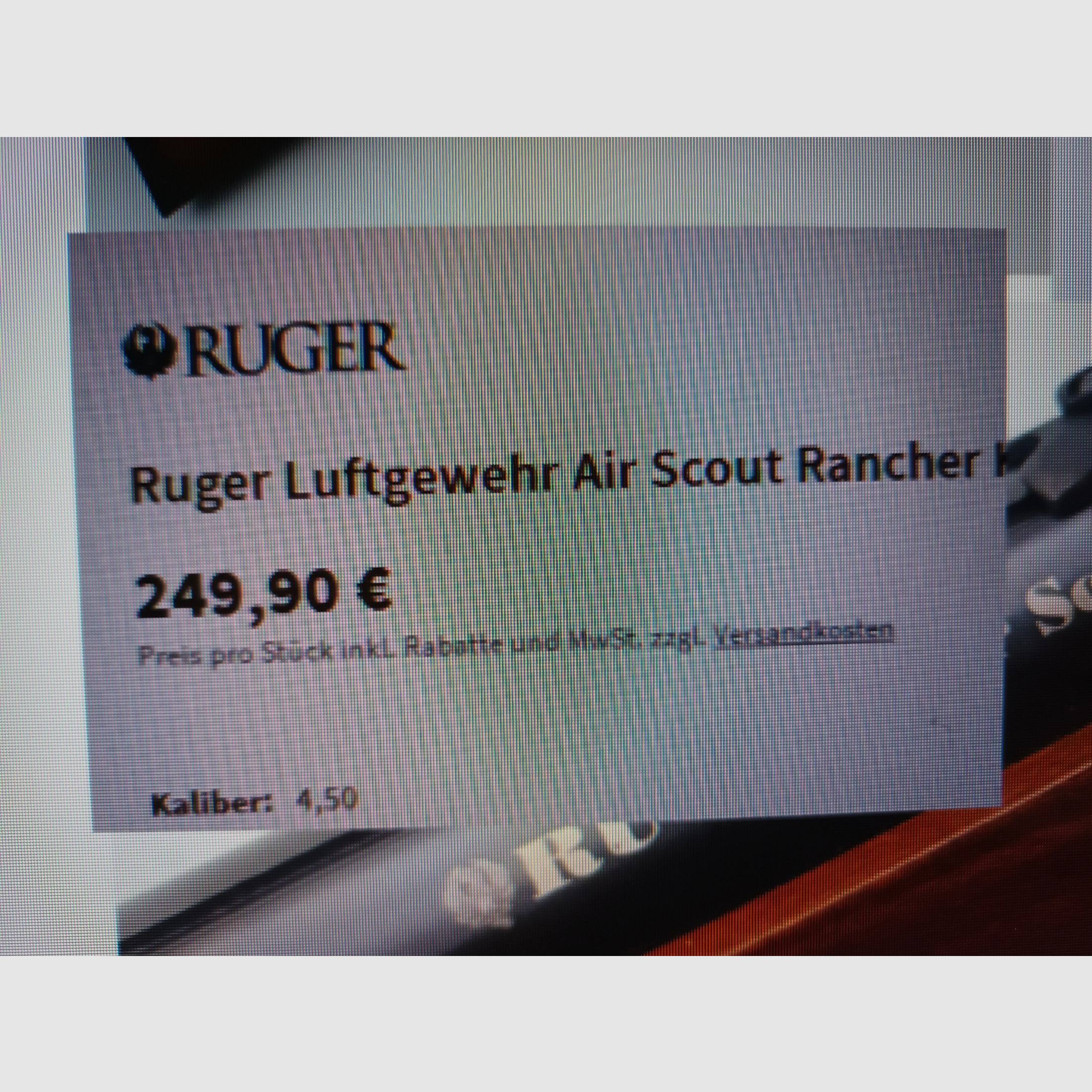 carabina ad aria compressa __ Ruger Air Scout Rancher __ calibro 4,5 mm (.177) ___ Nuovo Prezzo 249,- EUR, immagine 6 di 6