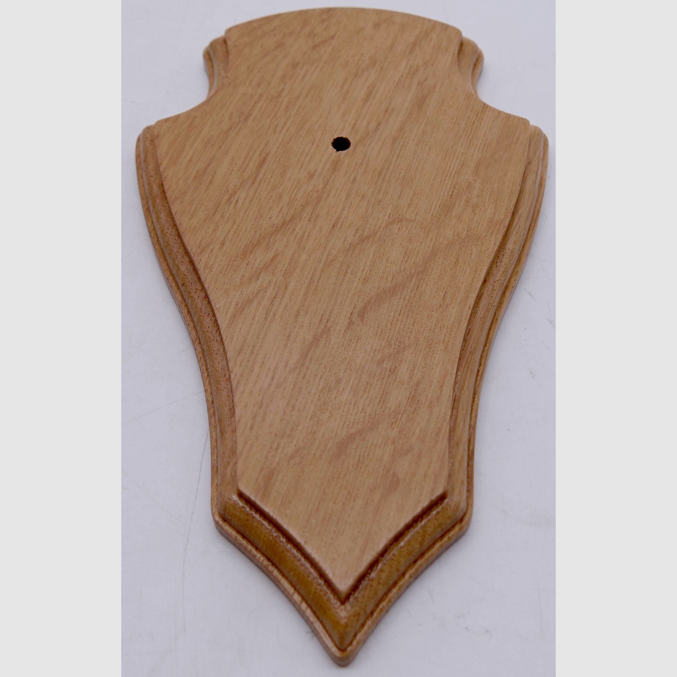 Scudi per trofei fresatura doppia in legno di quercia chiara 18x11cm