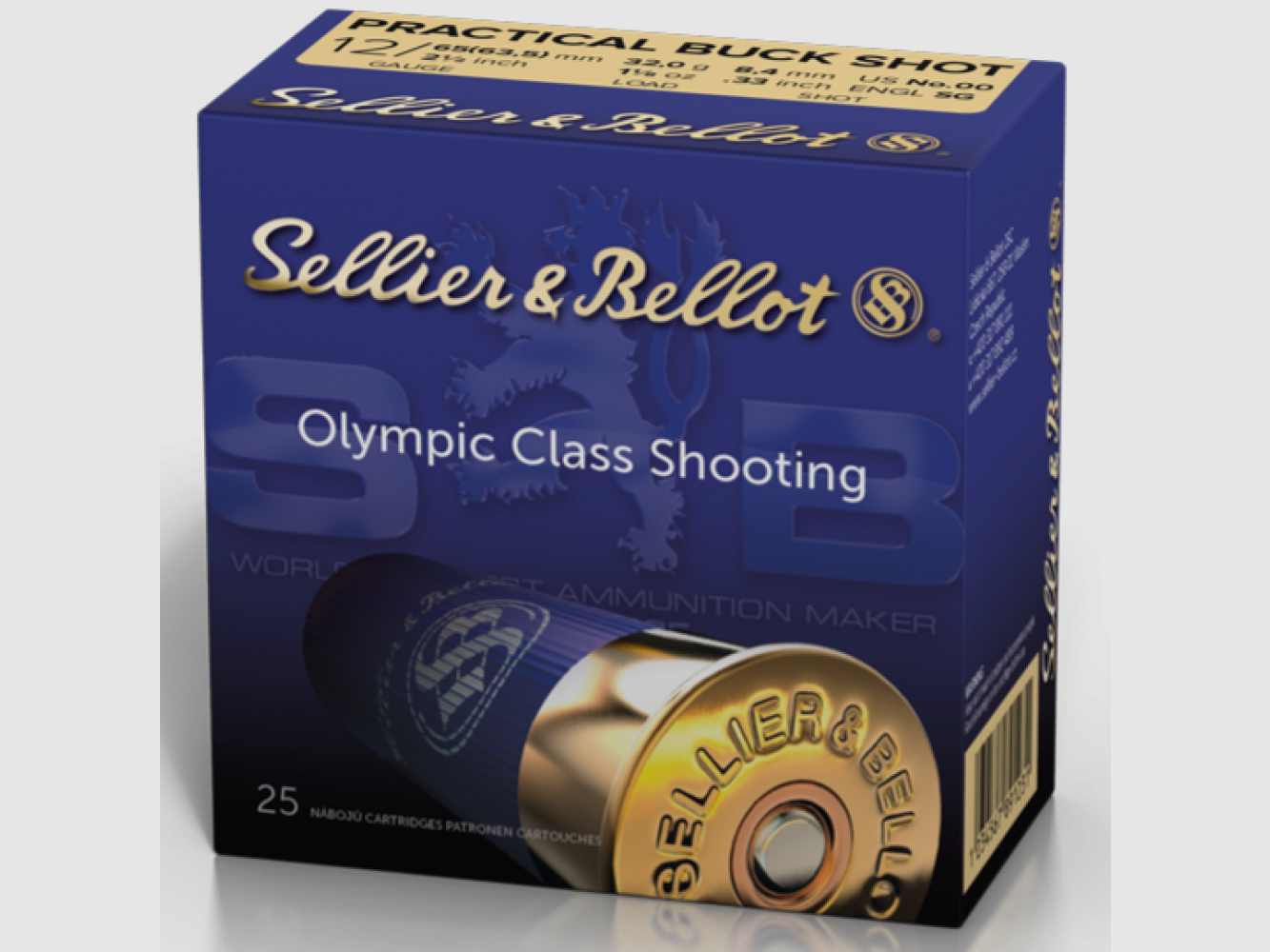 12/63,5 S&B PRACTICAL BUCK SHOT Plastikbecher 8,4mm 32,0g VE25