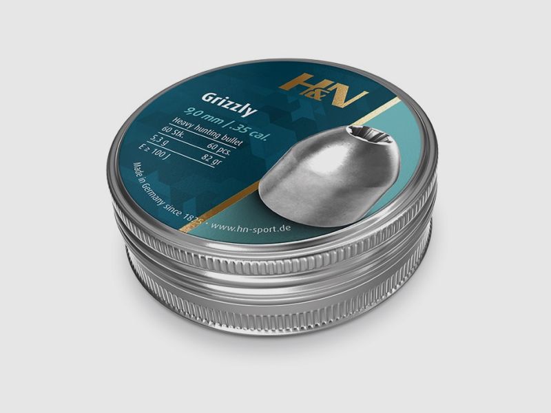 H&N 24044-02 Schweres Jagdgeschoss Grizzly Kaliber 9mm 5,3 Gramm