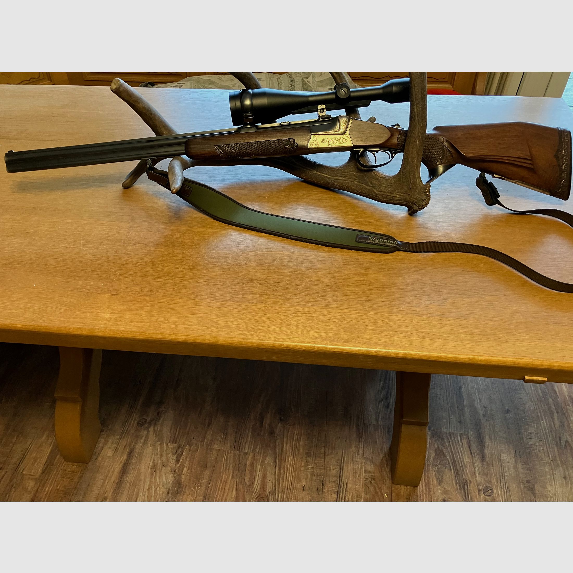 KRIEGHOFF TECK Bockbüchsflinte cal 30.06 + 20/76, mit ZF Kahles 8 x 56 Absehen 4 mit Leuchtpunkt, Schaftmagazin, sehr guter Zustand!