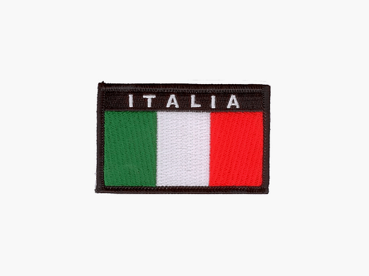PATCH – ITALIA RETTANGOLARE CON SCRITTA NERA