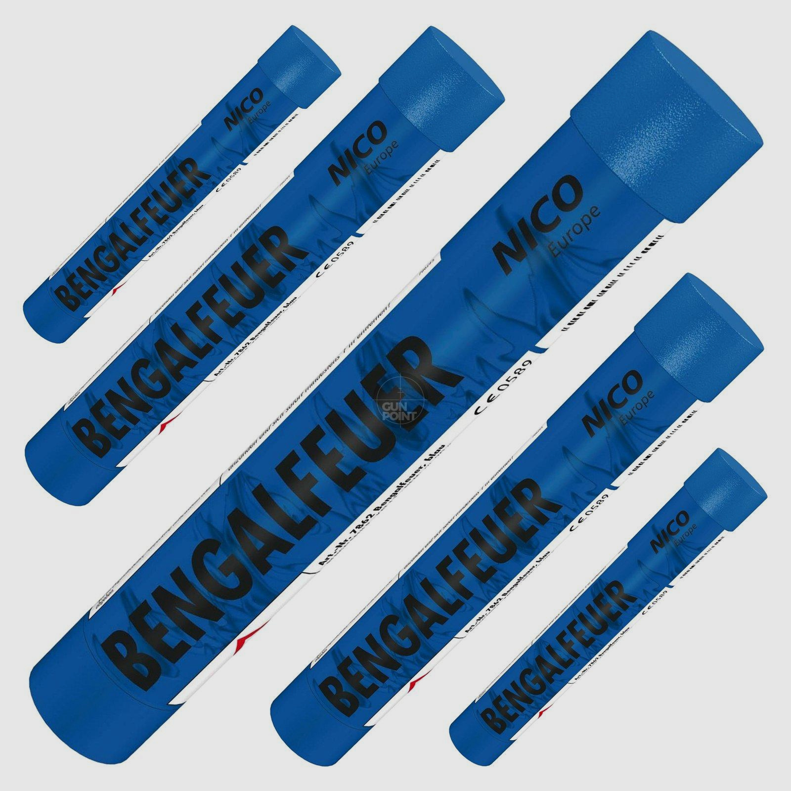 5er SET !!! Nico Pyro Bengalfeuer Blau