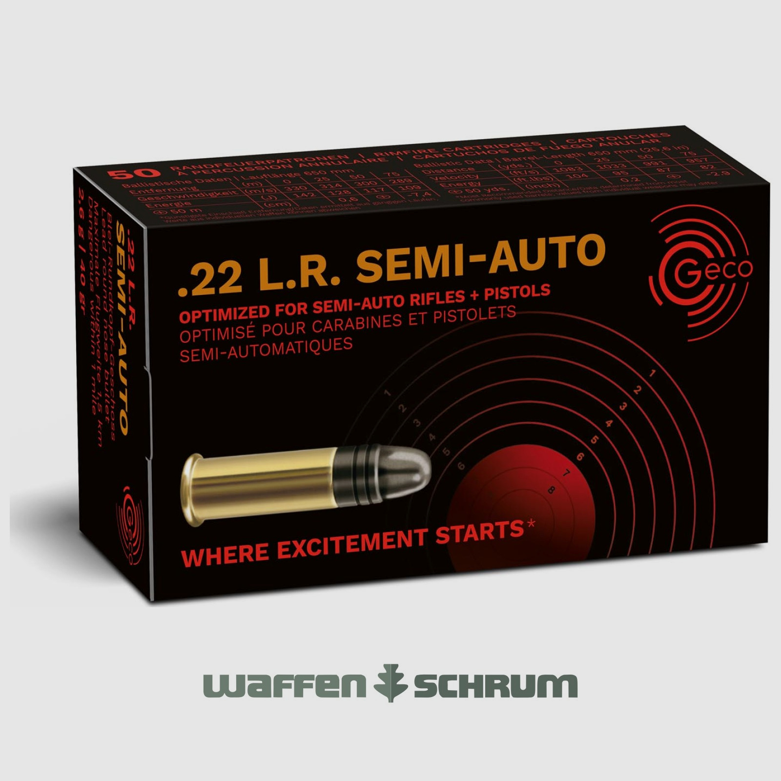 Geco Semi-Auto 2,6g - 40gr .22lr