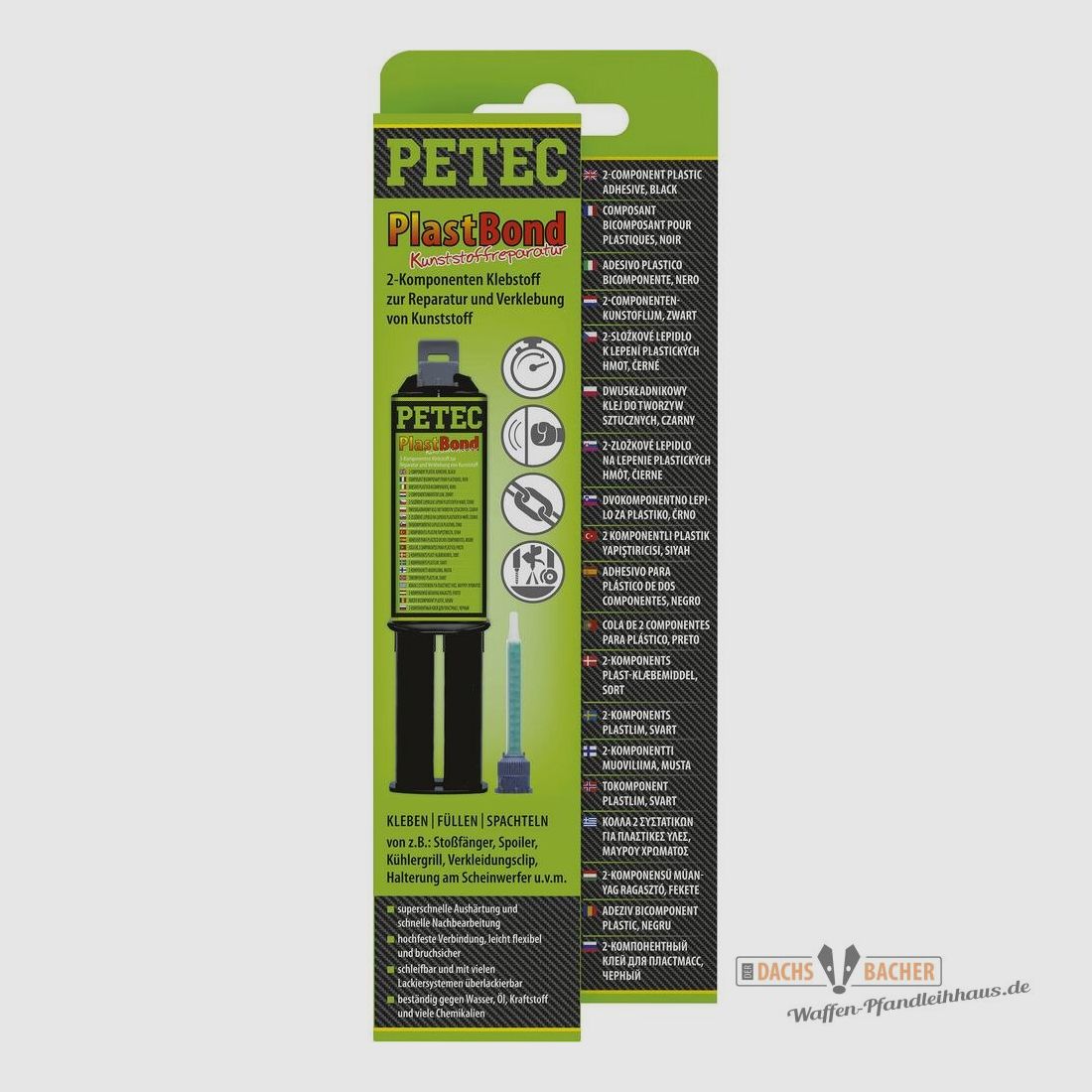 PlastBond 30 g PETEC Kunststoffkleber schwarz PE PP