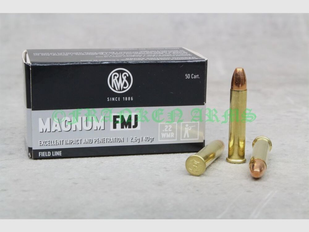 RWS .22 WMR FMJ 40gr. 2.6g 50 pieces quantity discounts