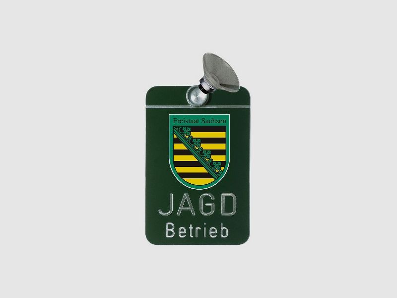Autoschild Jagdbetrieb - Sachsen
