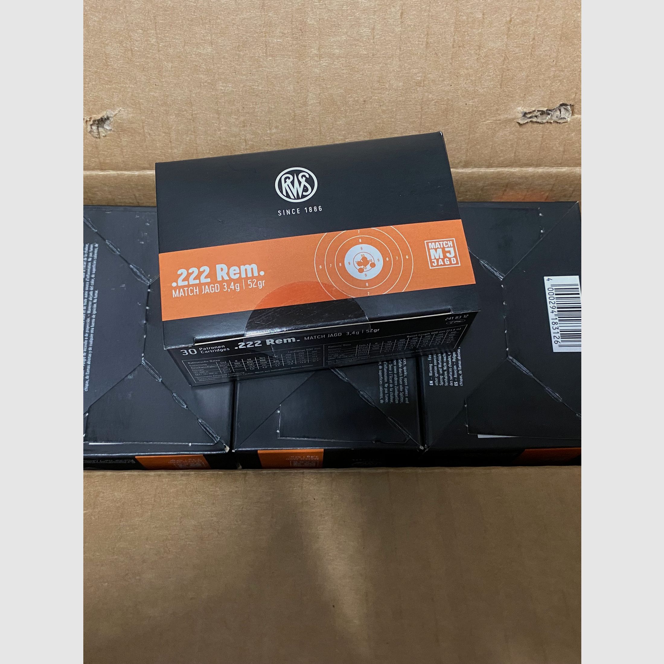 Munition RWS .222 Rem // Match Munition MJ