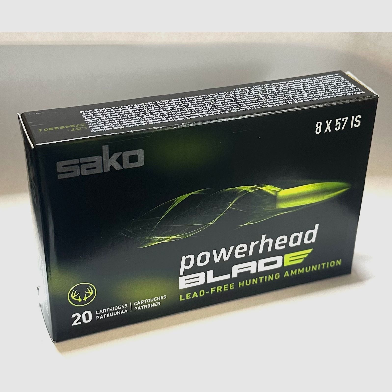 Sako 133001614 8x57 IS Powerhead Blade 11,7g 180grs. sin plomo munición de rifle