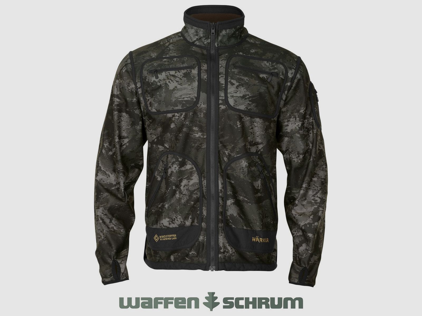 Giacca in fleece reversibile Härkila Kamko Noctyx AXIS MSP® Nero/Verde Salice
